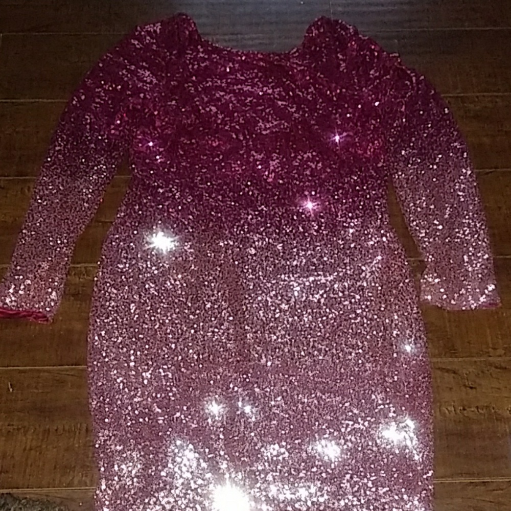 Ombre sequence party dress